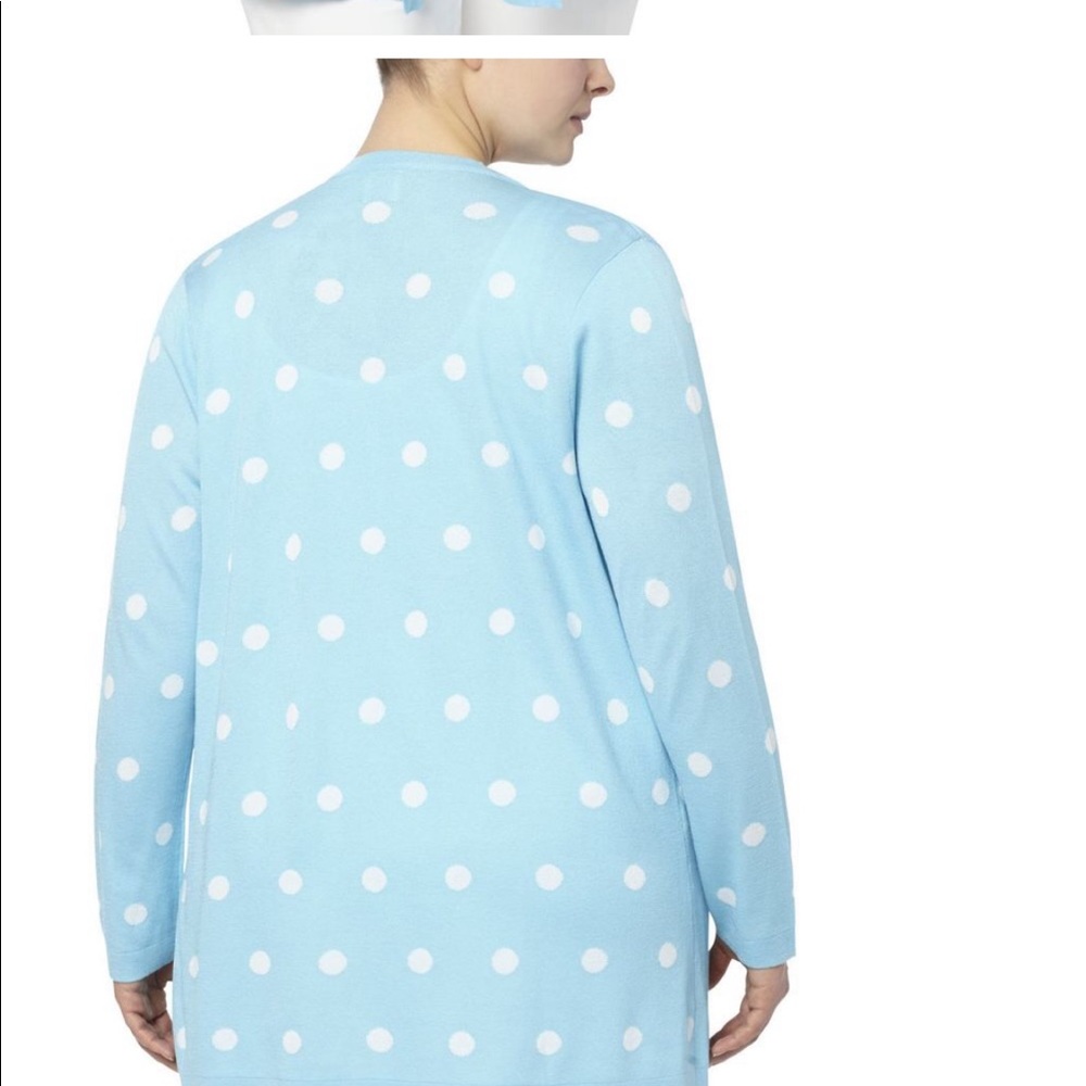 ANNE KLEIN WOMEN’S SWEATER SET BABY BLUE 2X CARDIGAN